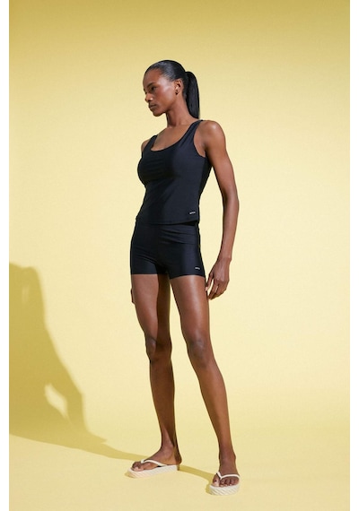 DeFactoFit Slim Fit Dar Kesim Sporcu Deniz Şortu B6397AX25HSBK81 Siyah