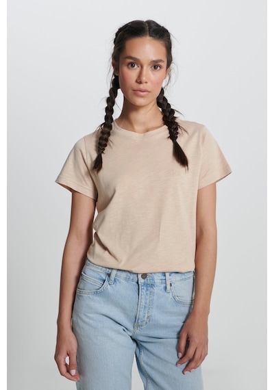 Lee Regular Fit Normal Kesim Bisiklet Yaka Bej Tişört L241644UQ Bej
