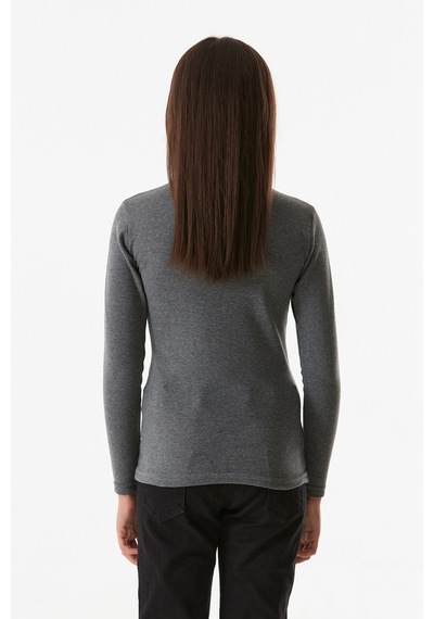 Basic Dik Yaka Kız Çocuk Body 25kcck2367206915-1-antrasit Antrasit