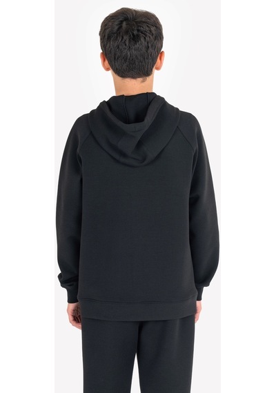 Lescon Siyah Çocuk Fermuarlı Kapüşonlu Sweatshirt 23n-3121