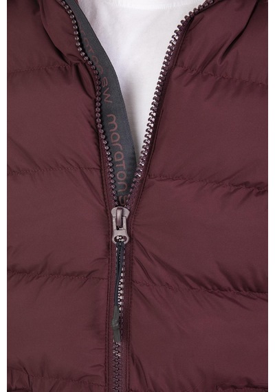 Maraton Sportswear Regular Erkek Kapşonlu Uzun Kol Basic Bordo Mont 21262-bordo Bordo