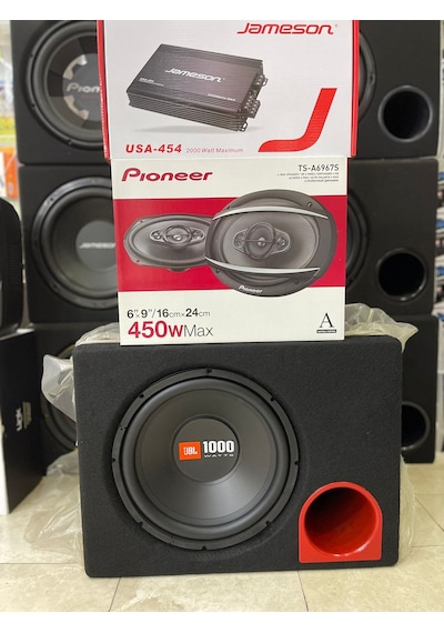 Jbl Paket Set 30cm Bass 4kanallı Anfi Pıoneer Oval Hoparlör 450w