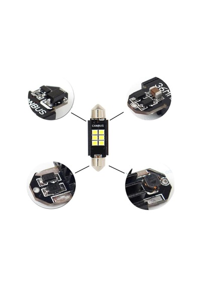 Glanz Canbus C5W Sofit Led Tavan Plaka Ampül 31Mm 2 Adet Beyaz