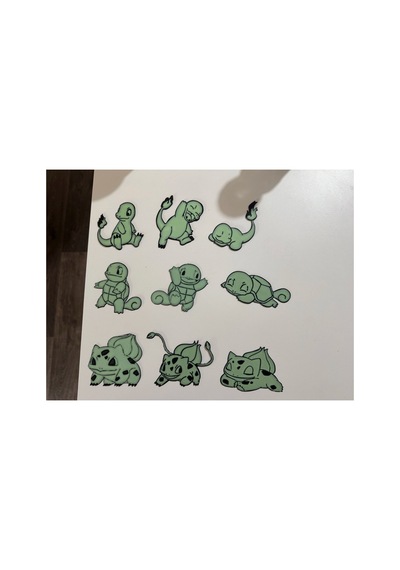 Karanlıkta Parlayan Pokémon Serisi Duvar Süsü