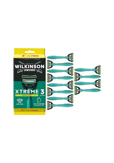 Sword Xtreme 3 Sensitive 8 4 Adet Tek Kullanımlık Tıraş Makinesi E Vitamini Ve Aloe Vera Yağlama Bandı Yüz Bakım