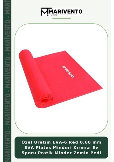 Özel Üretim Eva-6 Red 0,60 Mm Eva Plates Minderi Kırmızı Ev Sporu Pratik Minder Zemin Pedi