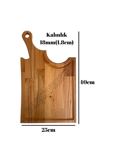Balta Doğal Ahşap Sunum Tabağı Ahşap Sunumluk Kayın/gürgen Boy:40cm En:25cm