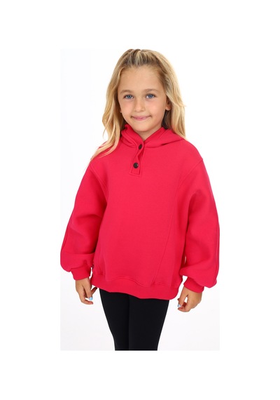 Toontoy Kız Çocuk Nakışlı Sweatshirt Koyu Fuşya