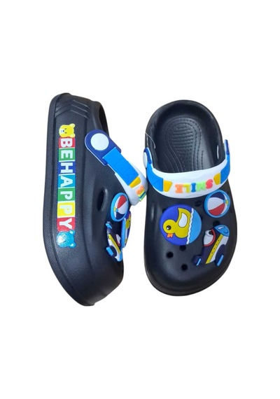 Erkek Bebek-çocuk Figürlü Kaydırmaz Taban Terlik Sandalet Siyah