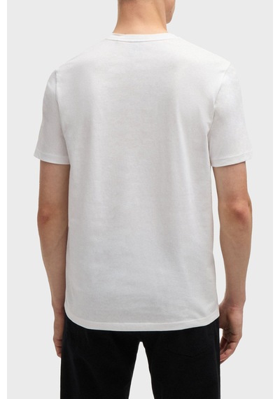Boss Erkek T Shirt 50508584 100 Beyaz Beyaz