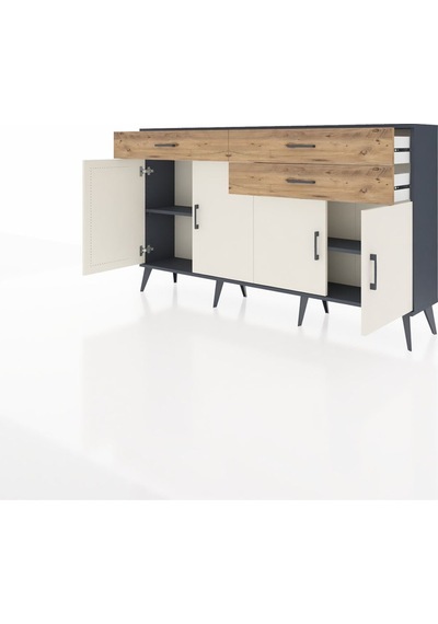 Arges Konsol 2 Raflı 3 Çekmeceli 4 Kapaklı 176x30x99 Antrasit-aytaşı/çam Aytası/atlas Çam - Antrasıt Arges Konsol 2 Raflı 3 Çekmeceli 4 Kapaklı 176x30x99 Antrasit-aytaşı/çam Aytası/atlas Çam - Antrasıt