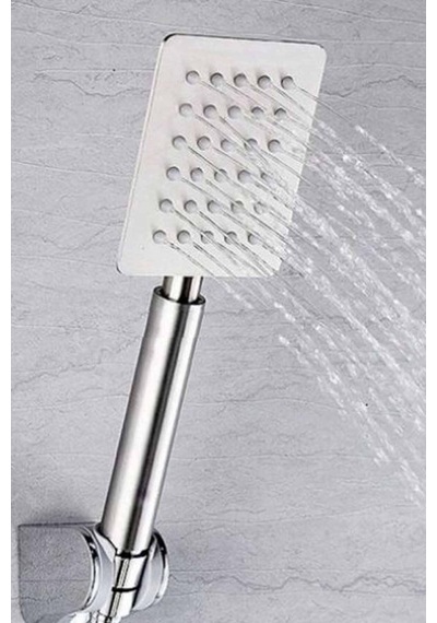 Supor Kare Paslanmaz Inox Duş Başlığı Ve El Duş Seti 2 Li, Tepe Duş Başlığı Diğer