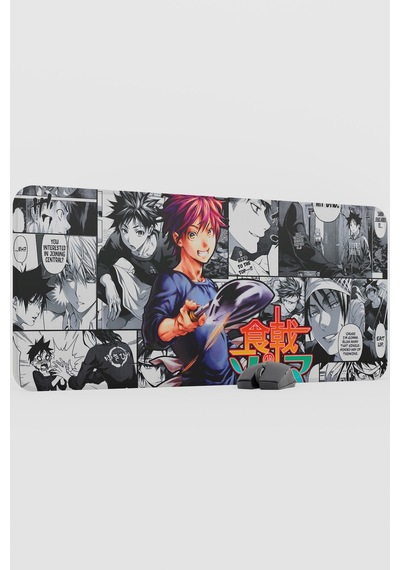 Food Wars Anime V2 - 90x40 Xxl Gaming Kauçuk Kaymaz Taban Mouse Pad Fare Altlığı