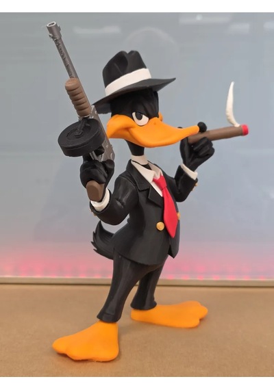 Gangster Duffy Duck Figür 20cm-3d Baskı-kolleksiyonluk Biblo