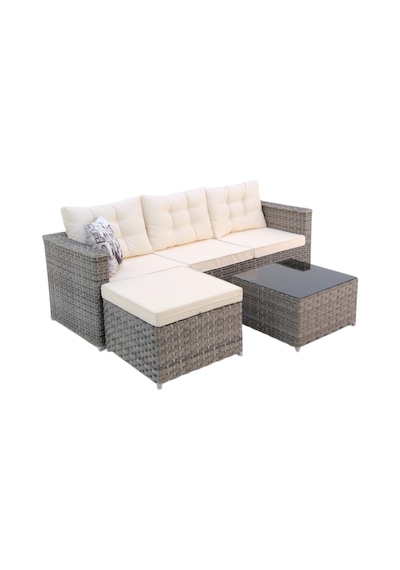 Savanna Rehome Rattan Puflu L Köşe Koltuk 708