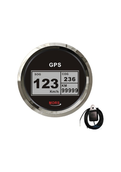 Mors Sürat Göstergesi 55 Mph Siyah Gps Antenli Siyah