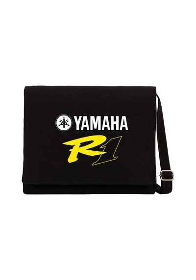 Yamaha R1 Siyah Kanvas Postacı Çantası