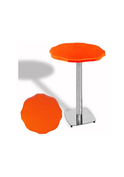 Papatya Bistro Wermodin Masa Yuvarlak 67 Cm Kromnikel - Kırmızı Çok Renkli