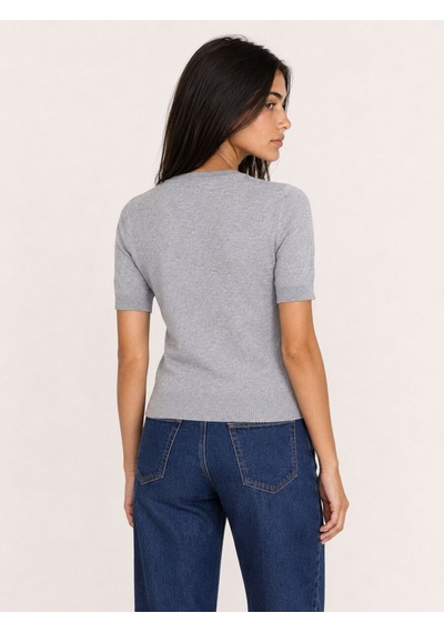 Loft Regular Fit Kadın Bluz K.kol Lf2044861 Q1.v1 Gri Melanj