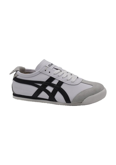 Etayger E-3226 Unisex Deri Sneaker Spor Ayakkabı Beyaz / Siyah Beyaz