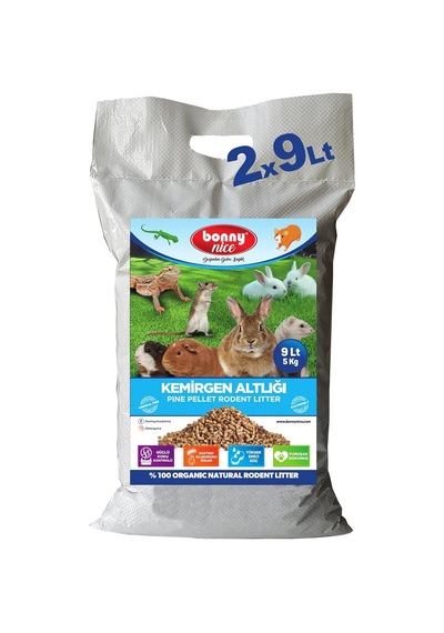 Bonnynice Bonny Nice Doğal Çam Pelet Tavşan Kafes Altlığı 5 Kg 10 Lt 2 Adet