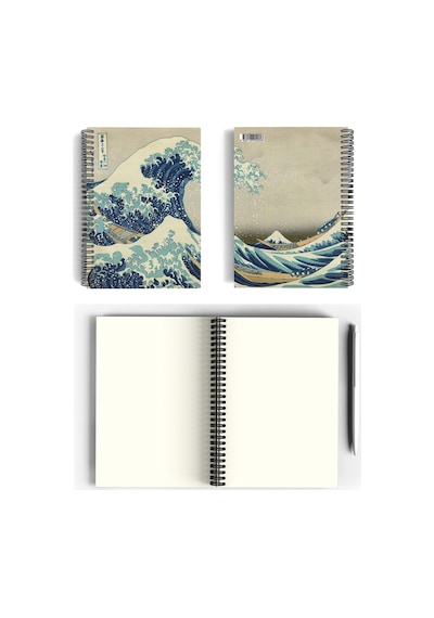 Katsushika Hokusai/the Great Wave Off Kanagawa,1829 Spiralli Defter 05 A5 Çizgisiz 100