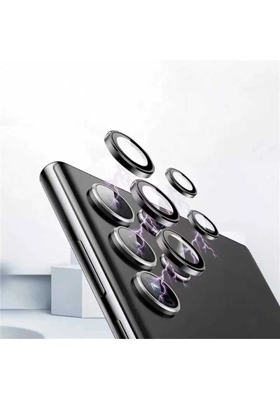 Samsung Uyumlu Galaxy S22 Ultra Zore Kamera Lens Koruyucu Mor