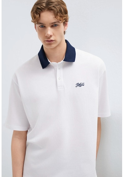 Mavi M0613330-620 Erkek Polo Yaka T-shirt Erkek Tişort Beyaz