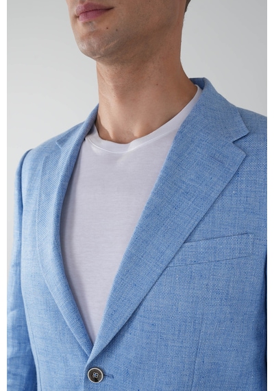 Bisse Erkek Platinum Regular Fit Keten Ceket Açık Mavi Pck25y25009 D33 Açık-mavi