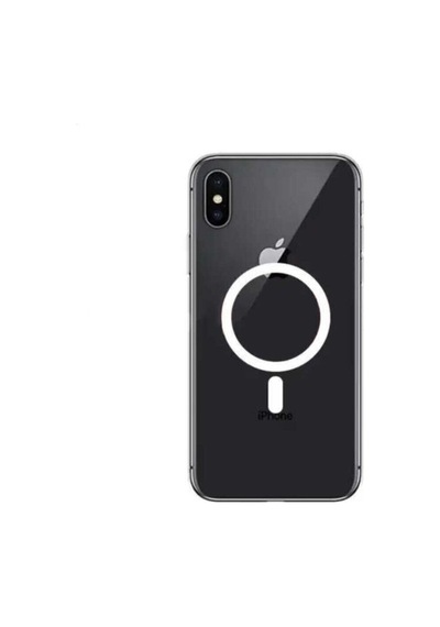 Apple iPhone Uyumlu Xs Magesafe Wireless Kılıf Köşe Korumalı Darbe Emici Şeffaf Sert Silikon R37057:no:7 Şeffaf