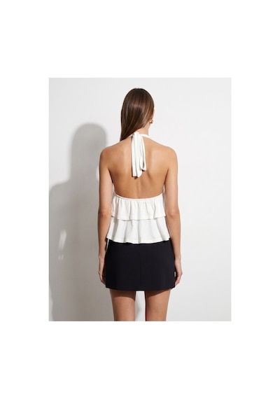Dilvin 33017 Lyocell Halter Top-ekru-16460