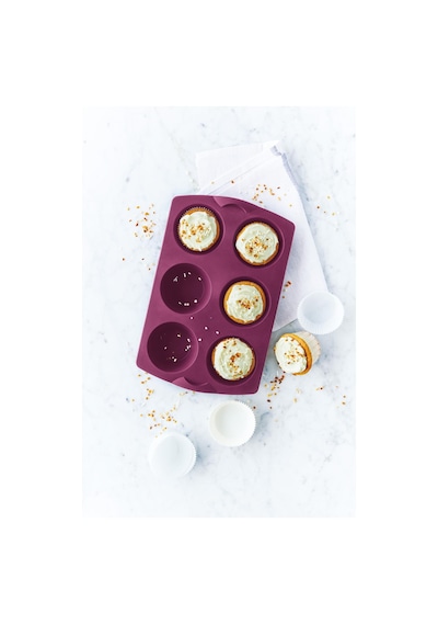 Tupperware Silikon 6'lı Muffin Pişirme Kalıbı Mor