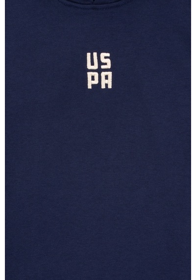 U.S. Polo Assn. Erkek Çocuk Lacivert Kısa Kollu Kapüşonlu Sweatshirt 50325170-VR033