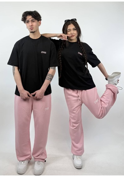 Zaee Club Nakışlı Oversize Unisex T-shirt Siyah