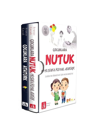 Çocuklar İçin Atatürk Seti-2 Kitap Takım Kutulu - Mustafa Kemal Atatürk - Arunas Yayıncılık