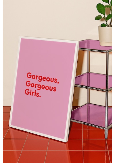 Gorgeous Girl Dekoratif Poster Beyaz Çerçeveli