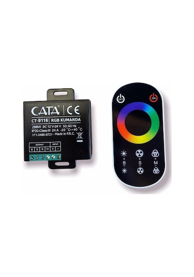 24 Amper Siyah Rgb Şerit Led Kumanda Adaptör Ct-9116