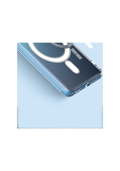 Samsung Galaxy S22 Plus Ile Uyumlu Kılıf Mag-safe Kablosuz Şarj Wireless Kapak Col158702-clear