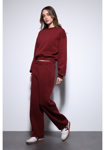 Antioch Basic Kadın Sweatshirt Bordo