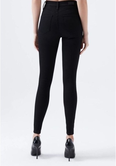 Simsiyah E.x.t.r.a Black Skinny Jeans Kot Solmaz Toparlayıcı Okul Pantolonu Siyah