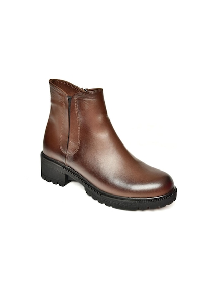 Fox Shoes J654011903 Kahverengi Hakiki Deri Kadın Bot Kahverengi