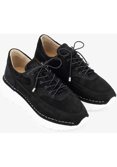 Valmenti Zoe Kadın Siyah Süet Hakiki Deri Sneakers & Spor Ayakkabı 775 26511 Bn Ayk Y24 Siyah