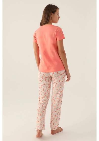 Arnetta Sıfır Yaka Viskon Kadın Pijama Takım 001