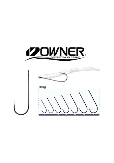 Owner Worm 5100 Uzun Pala Lüfer Kancası Iğnesi Delikli