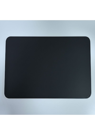 2 Adet Deri Mürdüm Çift Taraflı Kenar Dikişli Amerikan Servis 33x44 Cm-kolay Silinebilir Supla Siyah