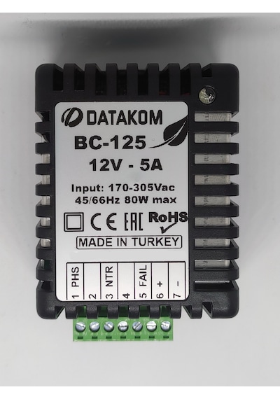 Datakom Bc-125 Akıllı Akü Şarj Cihazı 12 Volt 5 Amper