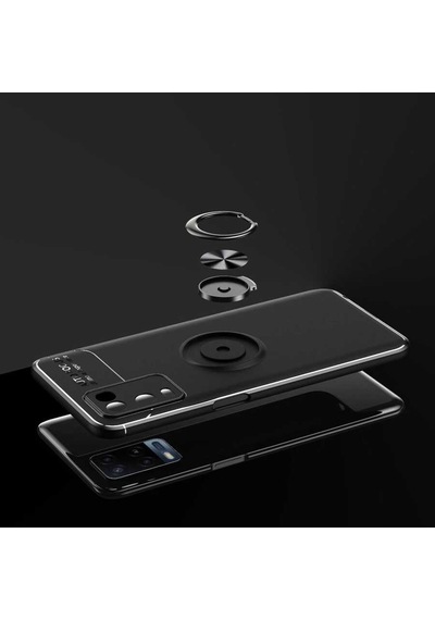 Oppo A54 4g Kılıf Zore Ravel Silikon Kapak Siyah