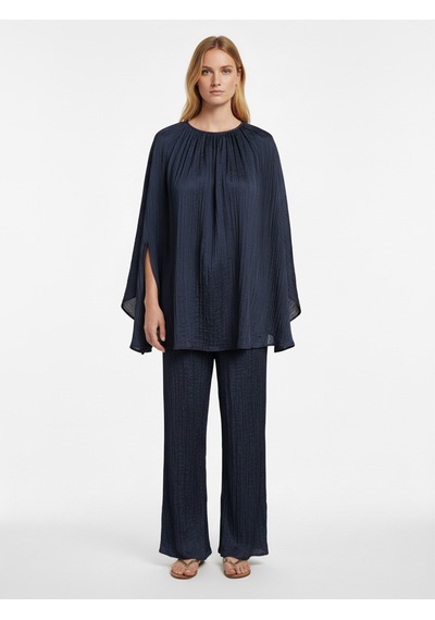 Xint Lacivert Formunu Koruyan Oversize Pantolon 201328