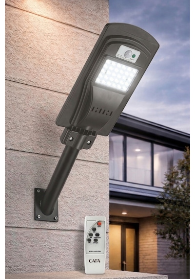 Cata Ct 4690 Solar Güneş Enerjili 60w Sensörlü Sokak Armatür 6400k Beyaz Işık