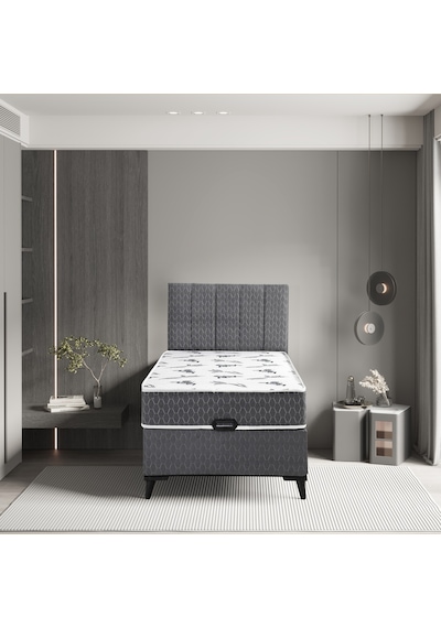 Luna Comfort Tek Kişilik Yatak Baza Başlık Set 3'lü Set Konuma Özel Teslimat 90 x 190 CM